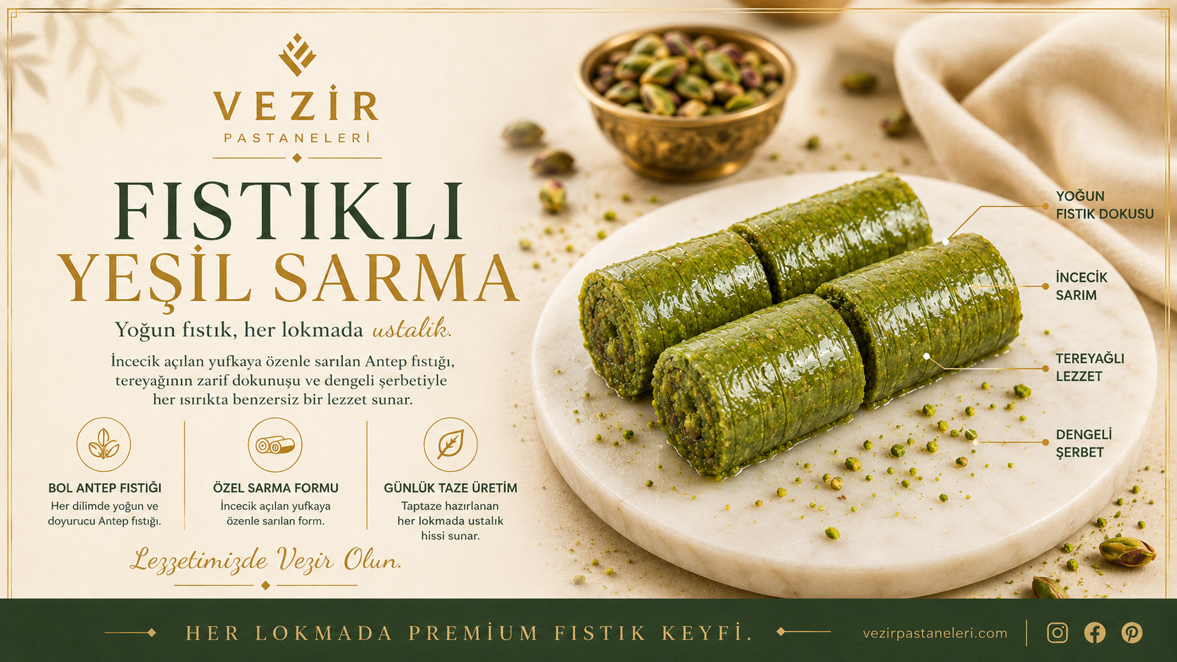 Fıstıklı Yeşil Sarma